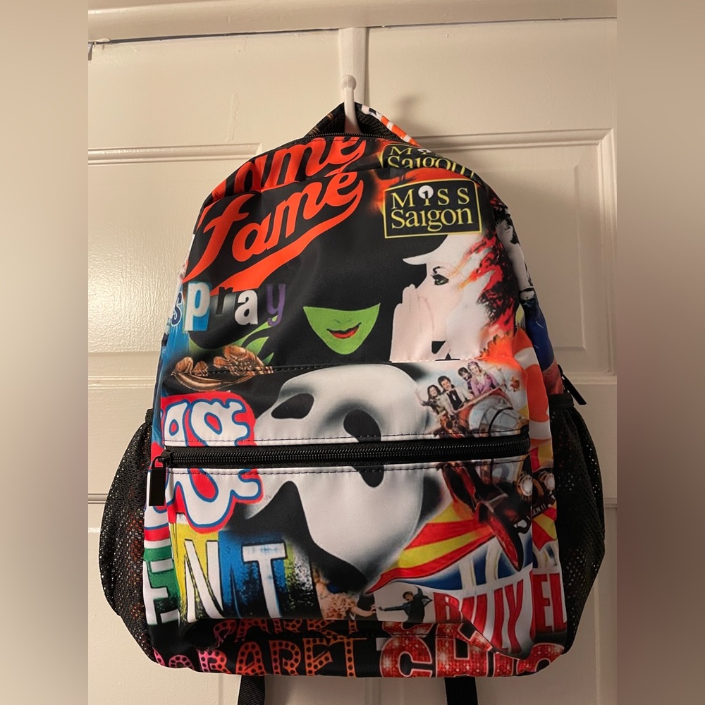 Broadway themed backpack NEW without tags